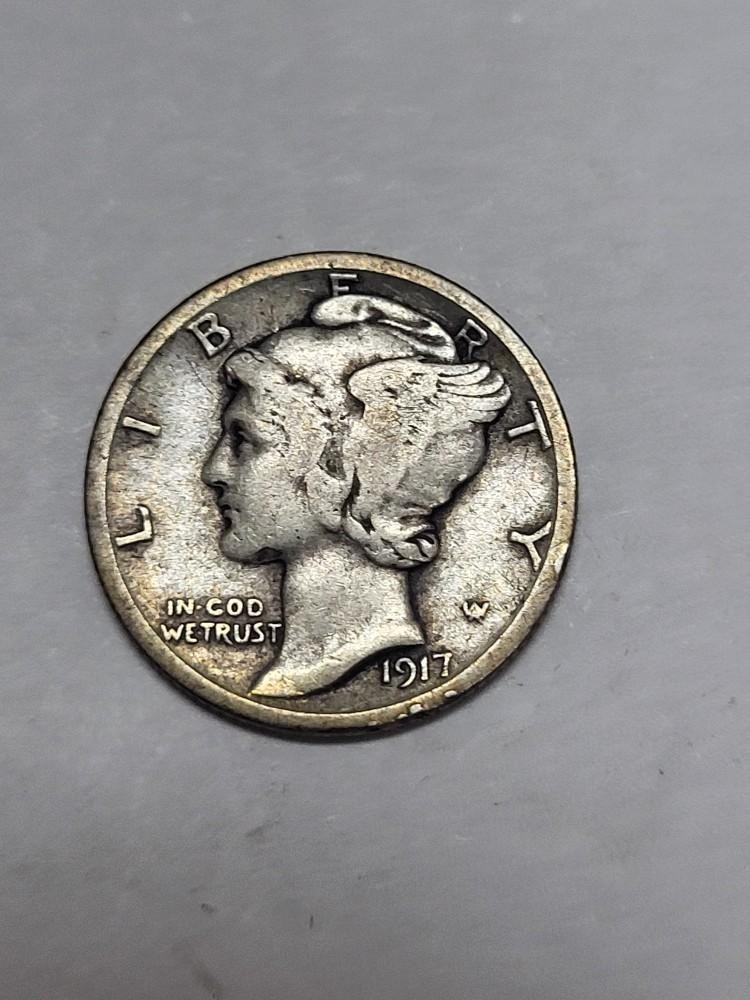 1917  Mercury Dime