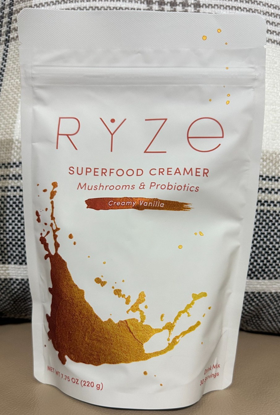 Ryze Superfood Creamer Mushrooms Probiotics Creamy Vanilla 30 servings Exp 01/28