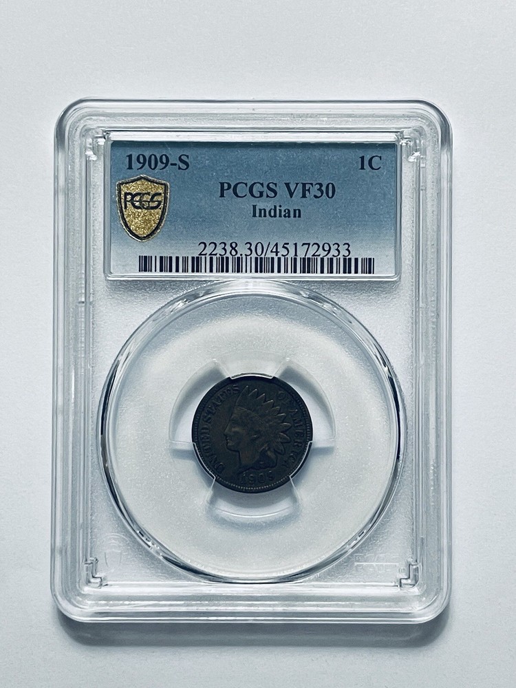 1909-S Indian Head Cent PCGS VF30