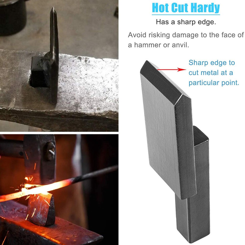 3/4" Blacksmith Anvil Forge Hardy Tools Set Cut Creasing Stake Spring Fuller