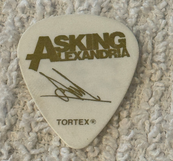 Asking Alexandria Cameron Liddell Signature Guitar Pick 2018 Tour Concert Stage