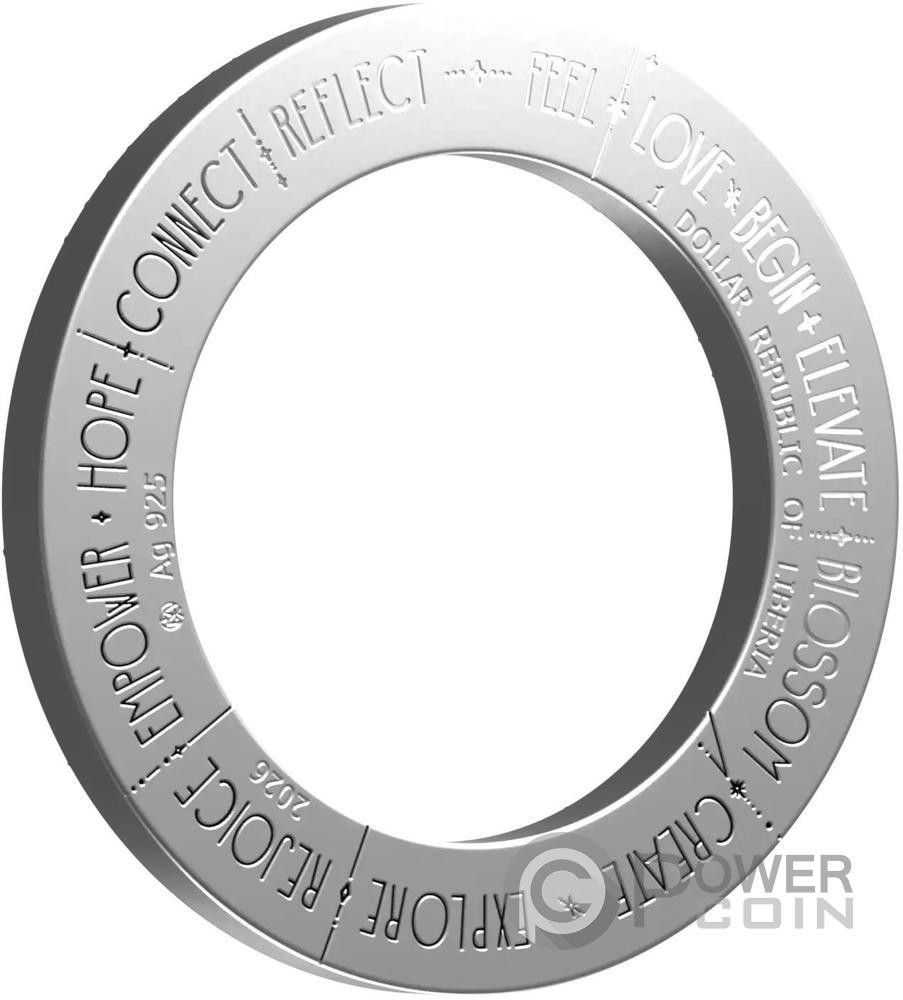 CIRCLE OF LUCK Pendant Silver Coin 1$ Liberia 2026