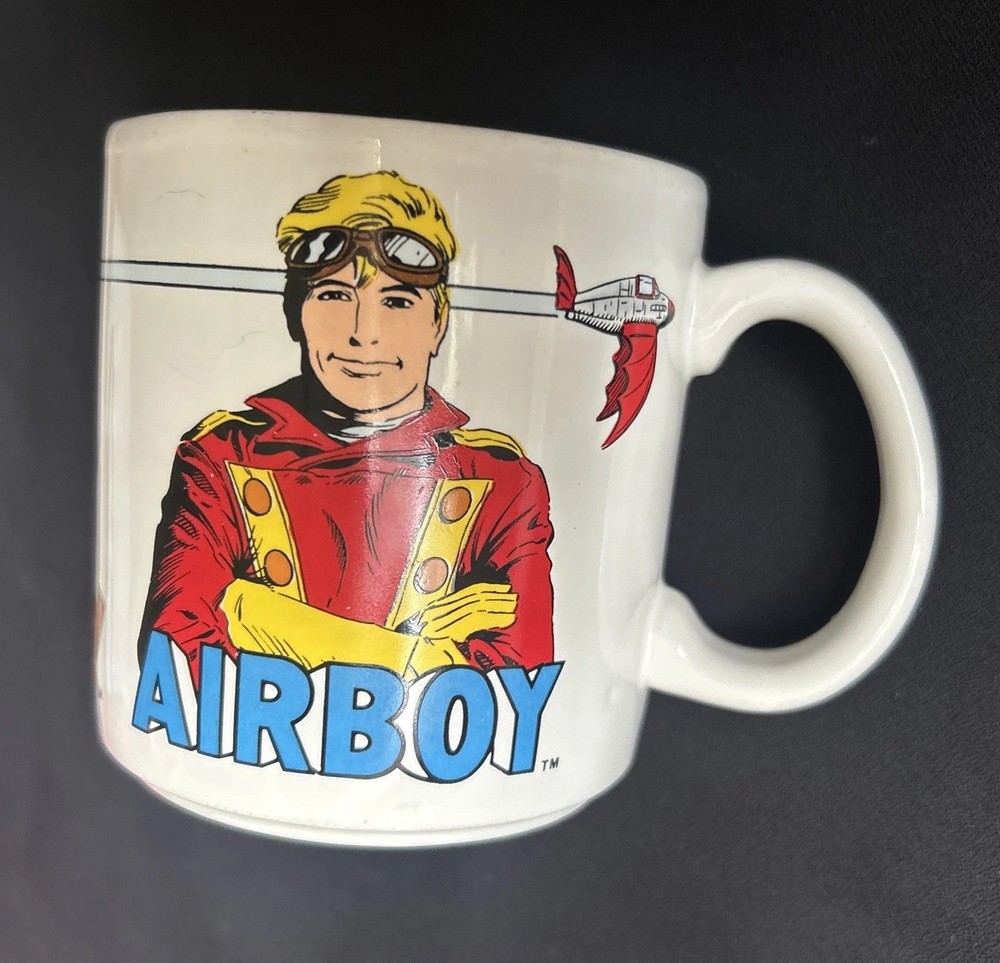 Vintage AIRBOY Valkyrie Skywolf Ceramic Mug From Eclipse Comics