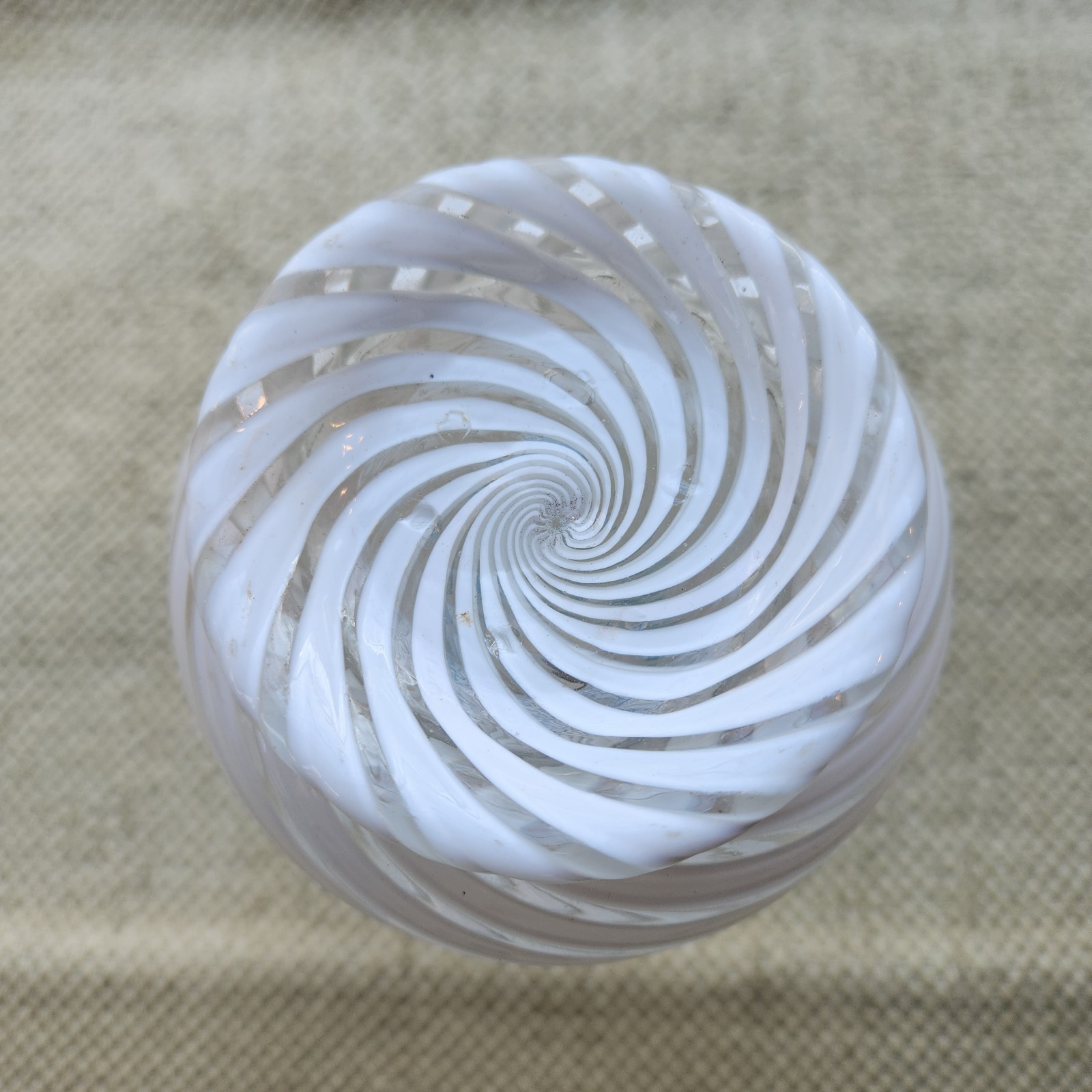 Italian Salviati Vetro a Fili Swirl Blue Rigaree Genie Bottle Decanter 2 Goblets