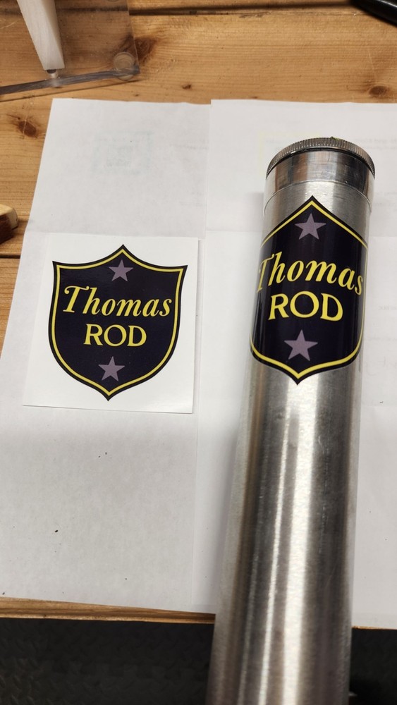 F.E. Thomas Rod Tube Labels