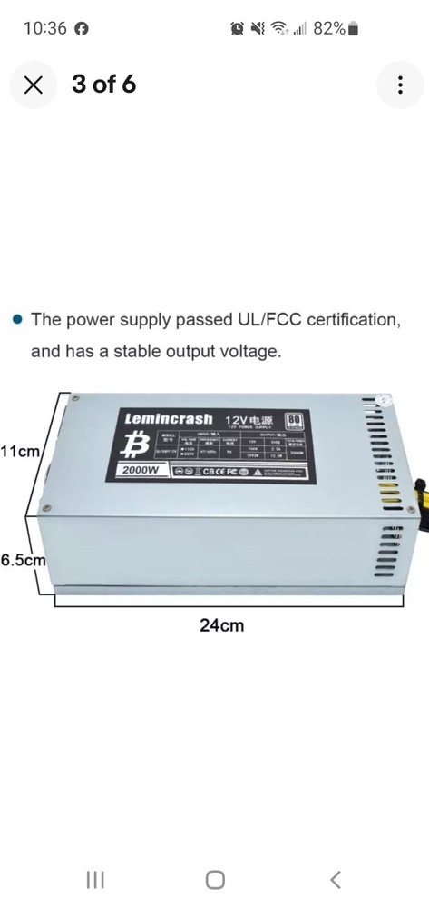 Bitman LEMINCRASH power Supply For Vrypto Mining. 2000w