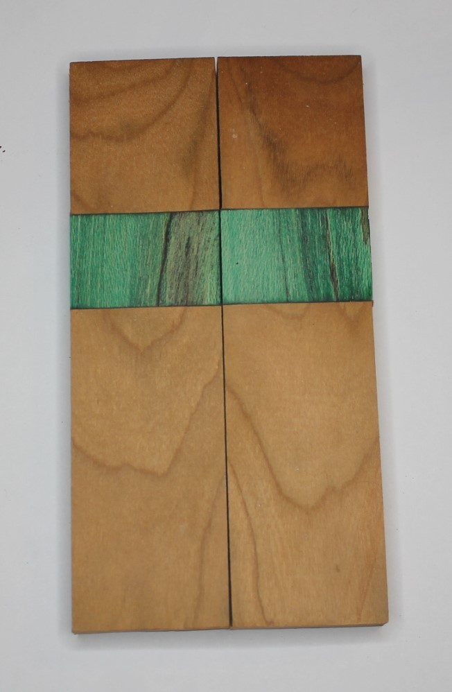 Sectioned Scales - Cherry / Stabilized Tamarind - Knife Making Handle Material