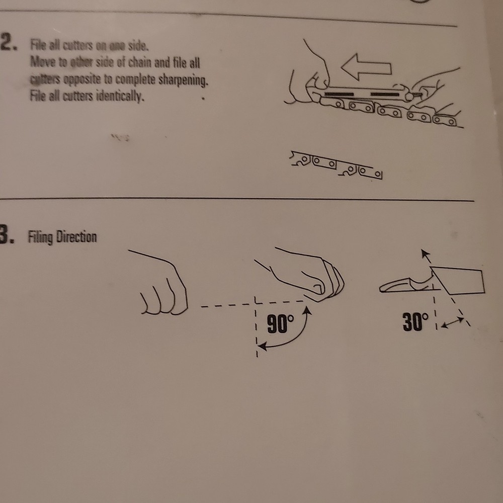 Chainsaw file 3/16" guide and handle 8" file kit