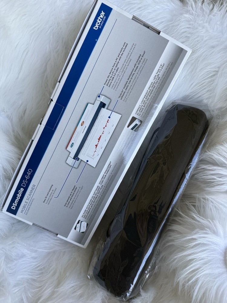 Brother DS-640 Compact Mobile Document Scanner 16ppm USB Mac PC Windows + Case