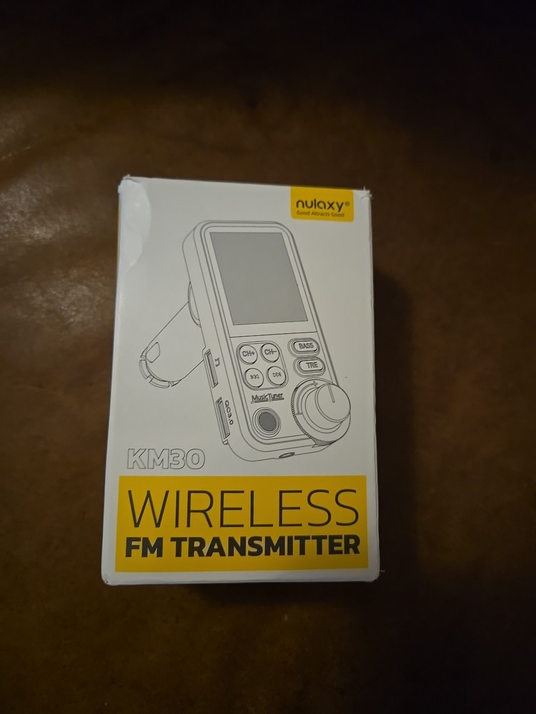 Nulaxy KM30 Bluetooth Car Adapter, FM Transmitter with 1.8" Small, Black