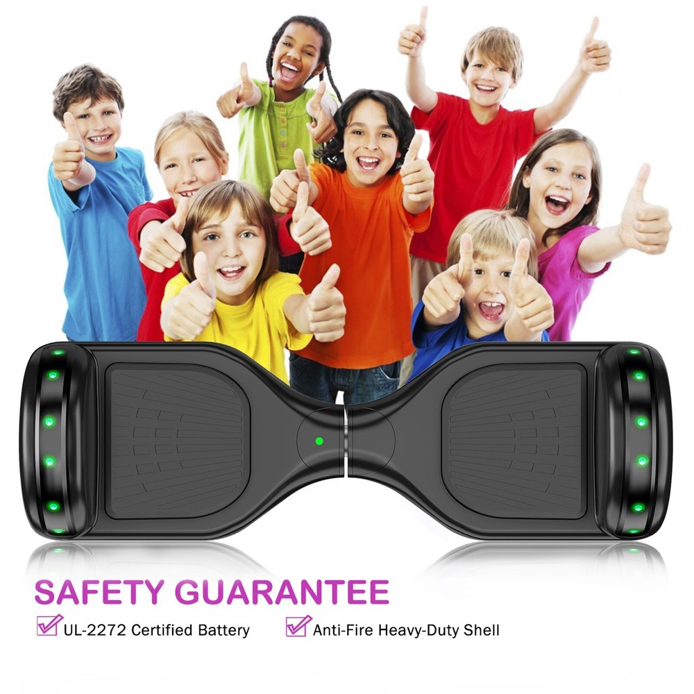 Electric Hoverboard Bluetooth Speaker Light-Up Wheels Self-Balancing 7.5Mph