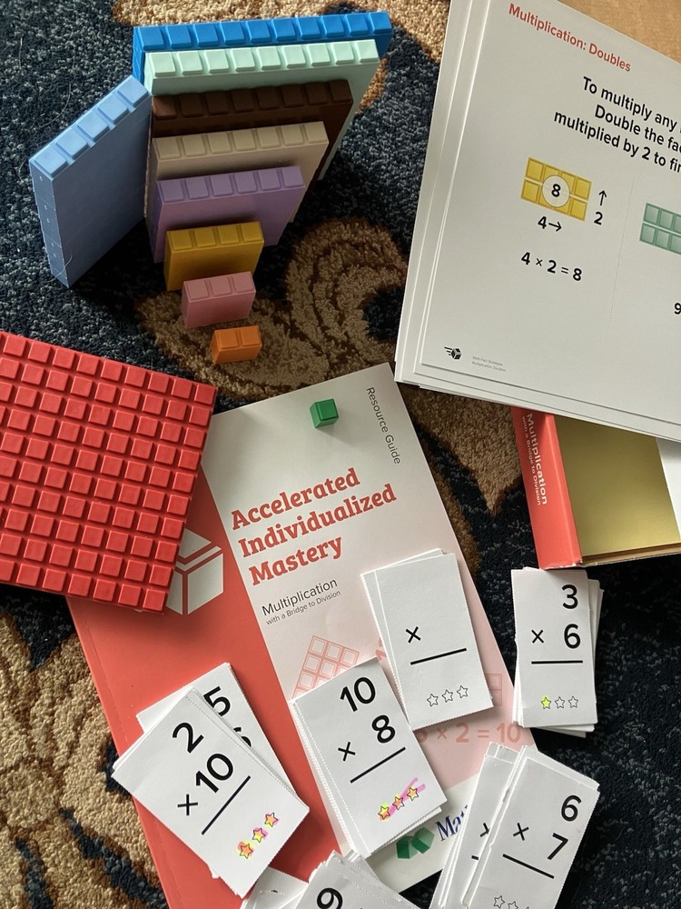 Math U See AIM for Multiplication - Manipulatives Along With Resource Guide