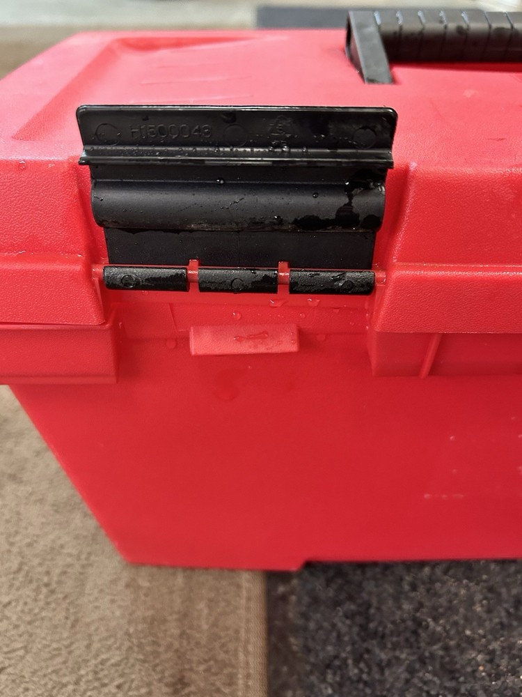 Vintage Zag Red Toolbox 19” X 10” X 8”