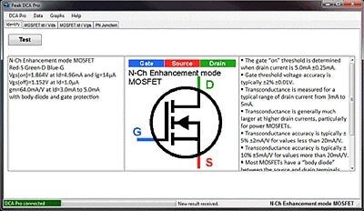 Atlas DCA75 Semiconductor Tester with Curve Tracing Capability on a PC