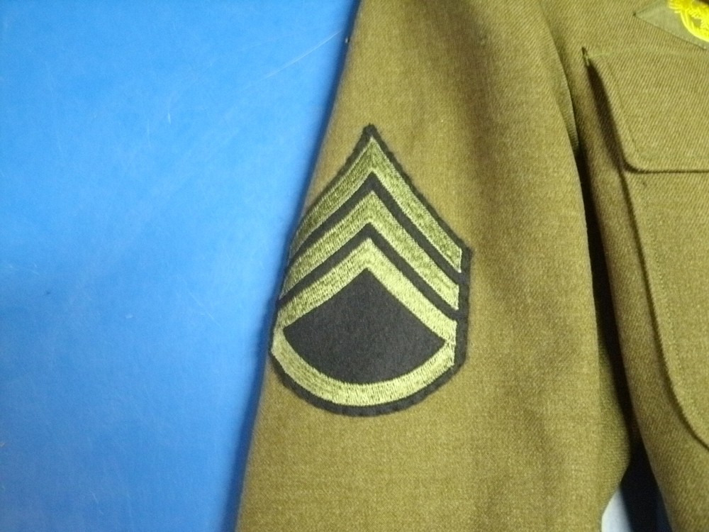 US ARMY WWII MIDDLE EAST COMMAND STAFF SERGEANT 4 POCKET TUNIC 1941 SIZE 36L