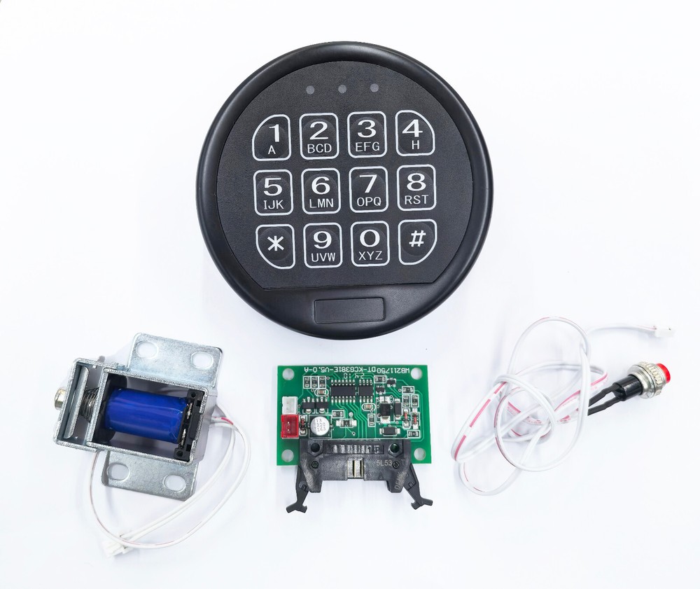 Gun Safe Lock Replacement Black Keypad Lock Safe Electronic Solenoid Lock Home