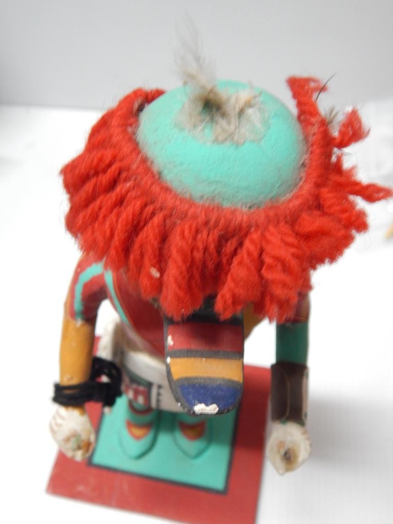 VINTAGE MID CENTURY HOPI PUEBLO INDIAN 9 5/8" t HAND CRVD COTTONWOOD KACHINA -