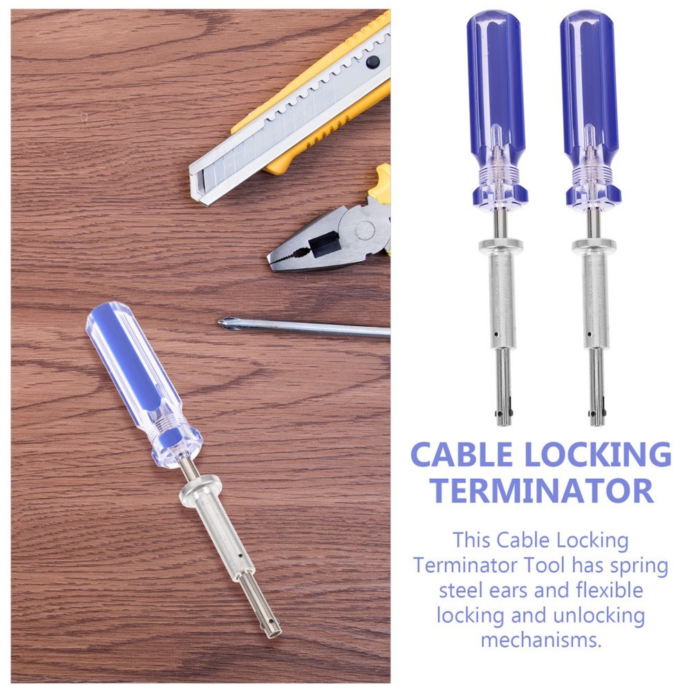 2 Pcs Cable Locking Tool Terminator Utility Key Magnetic Chain 7 Inch