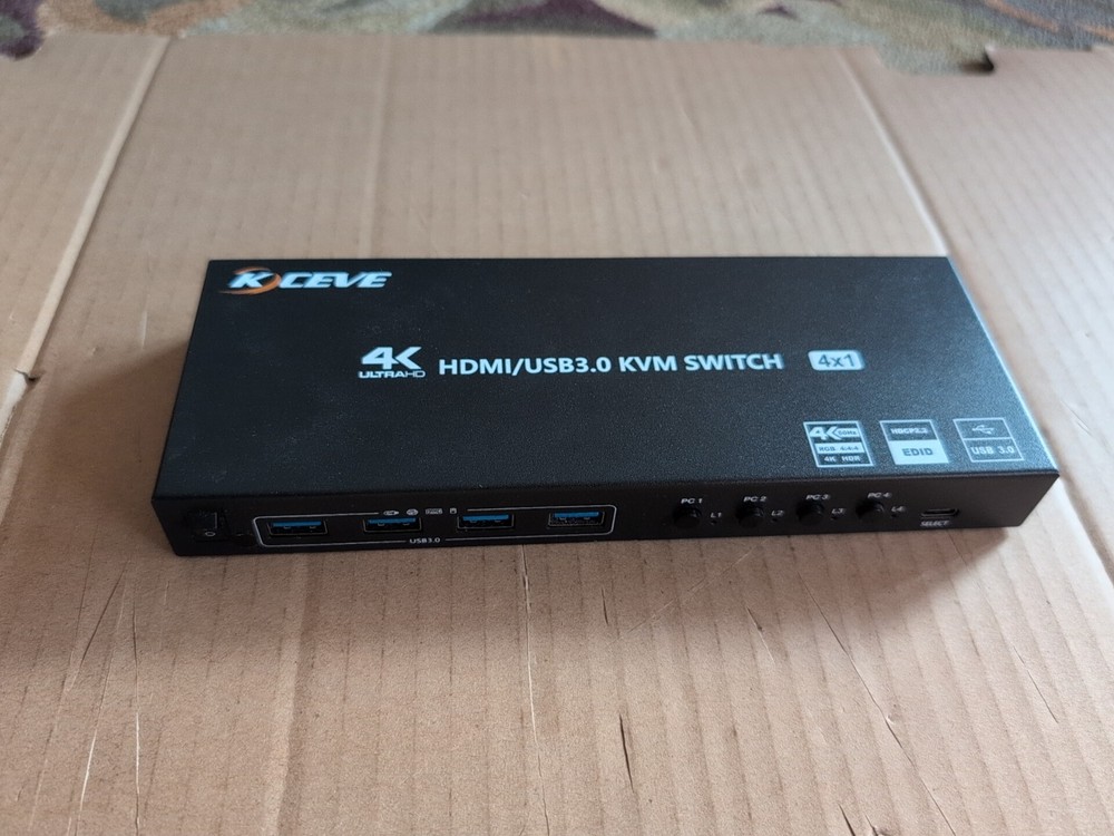 KCEVE HDMI USB3.0 KVM Switch 4x1 Model KC-KVM401A