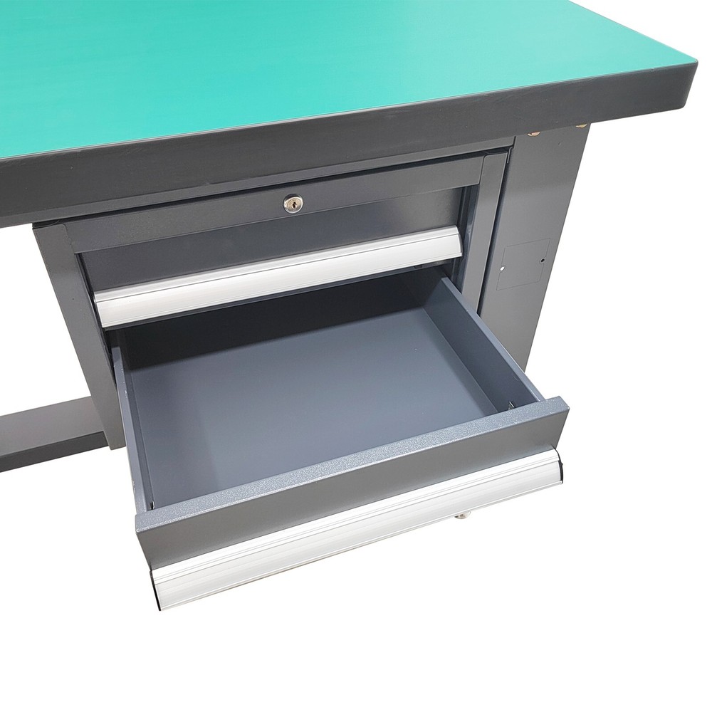 Factory Assembly Line Work Table Anti-static Workbench with 2 Drawers 1T Load
