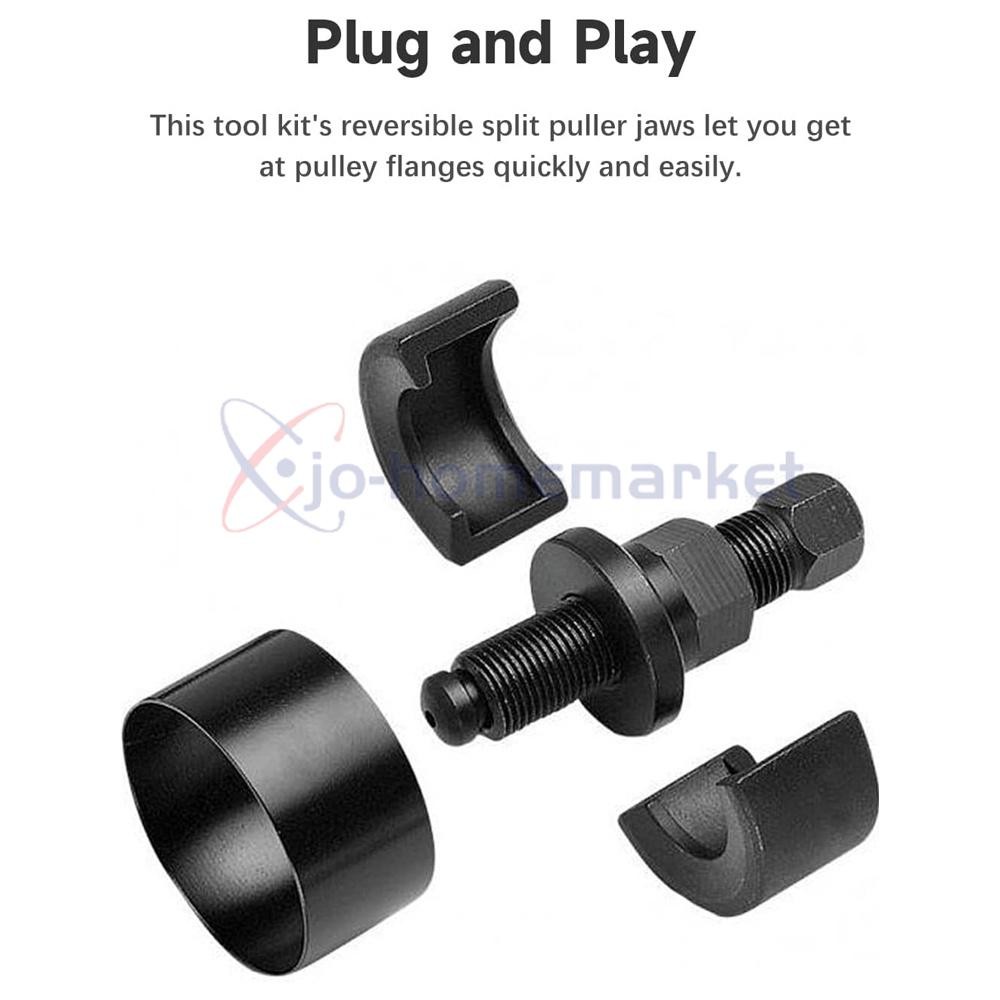 13PCS Power Steering Pump Pulley Puller Remover & Alternator Installer Tool Kit