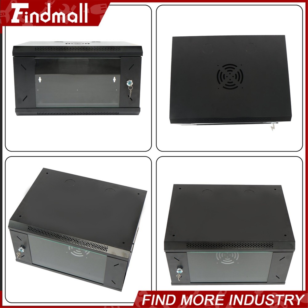 Findmall Wall Mount Network Server Rack Cabinet Enclosure 15.5'' Deep 6U