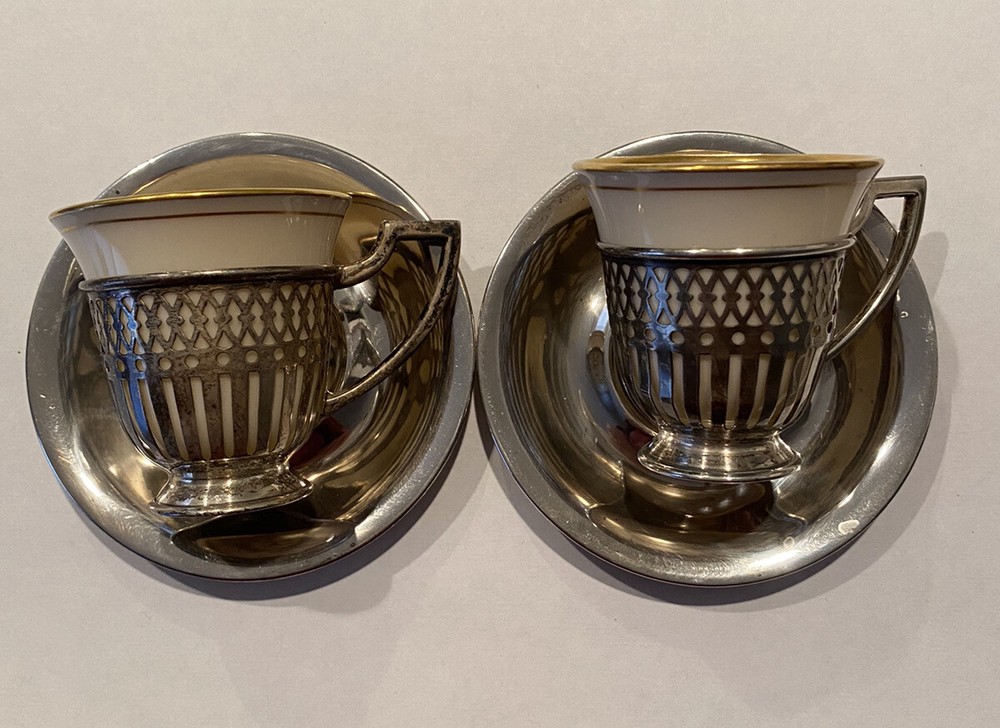 2 STERLING SILVER DEMITASSE CUPS