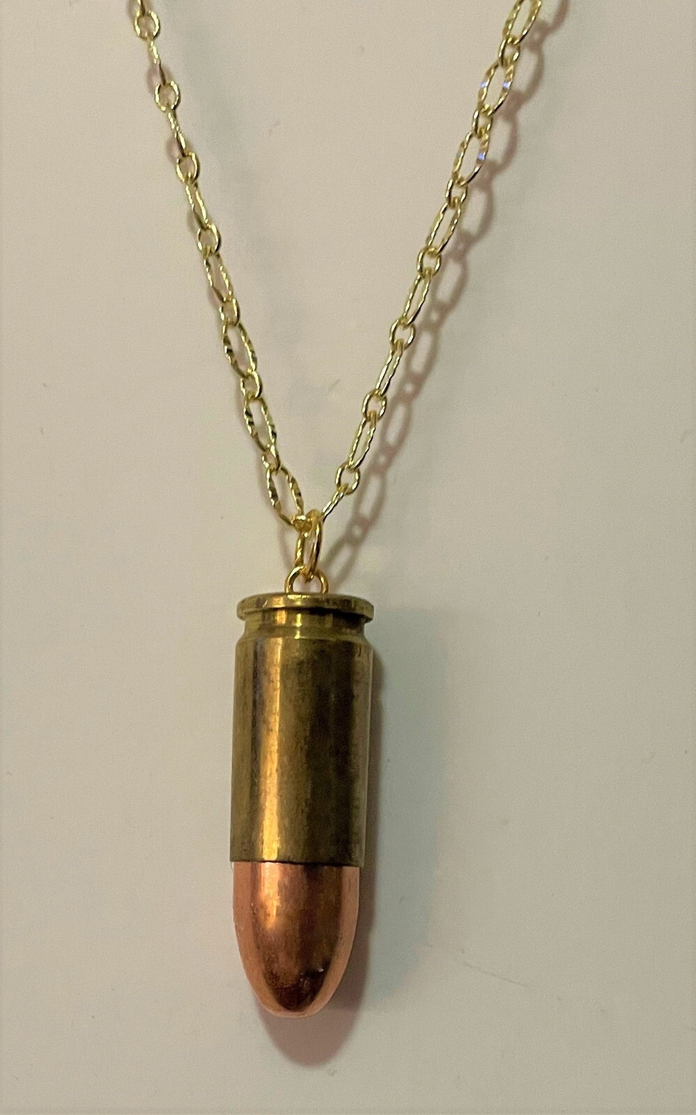 9mm Bullet Rose Gold Necklace ~ Veteran Made ~