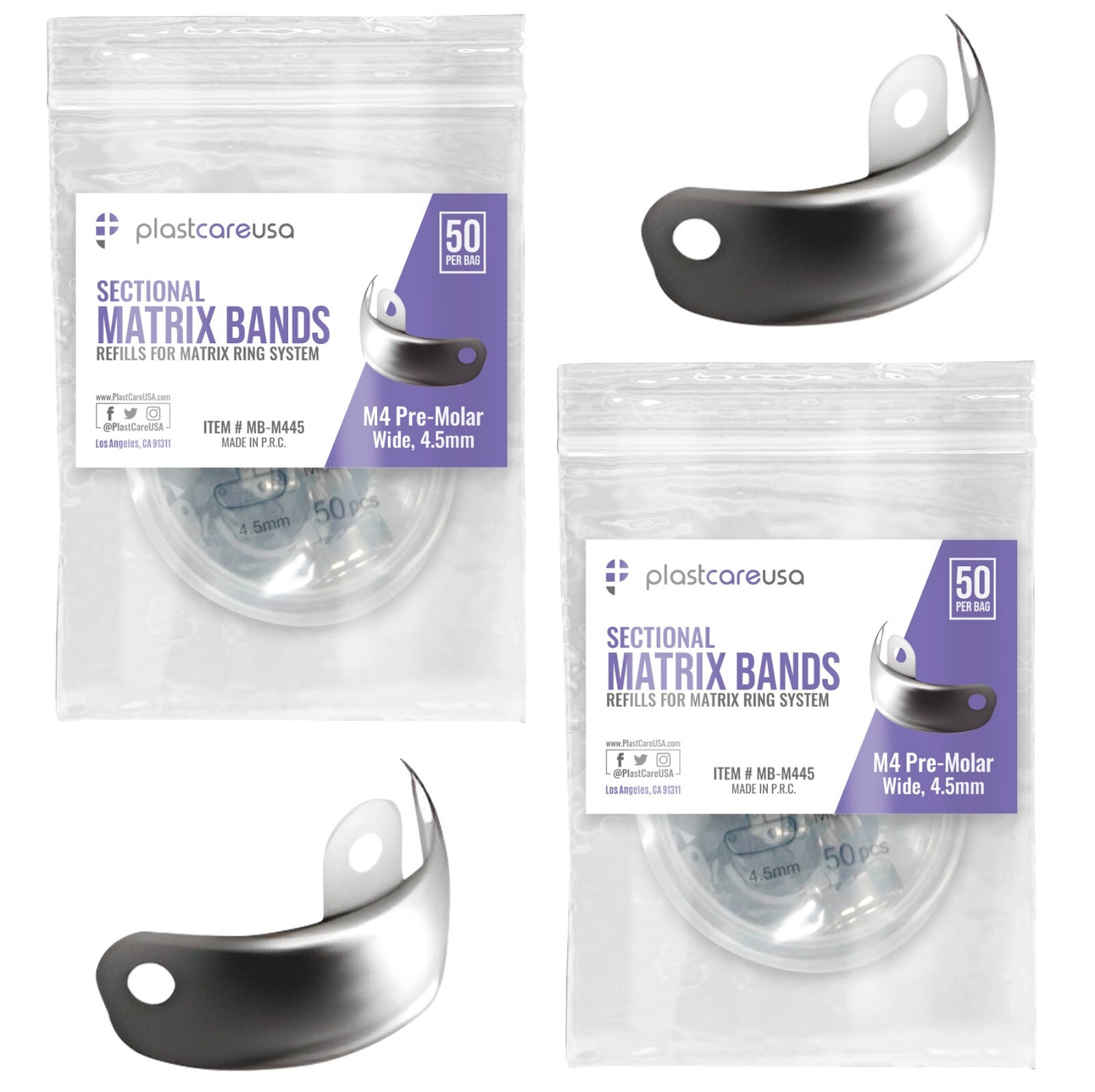 Dental Metal Matrices Sectional Molar Matrix Refill Soft Band (Choose Size/Qty)