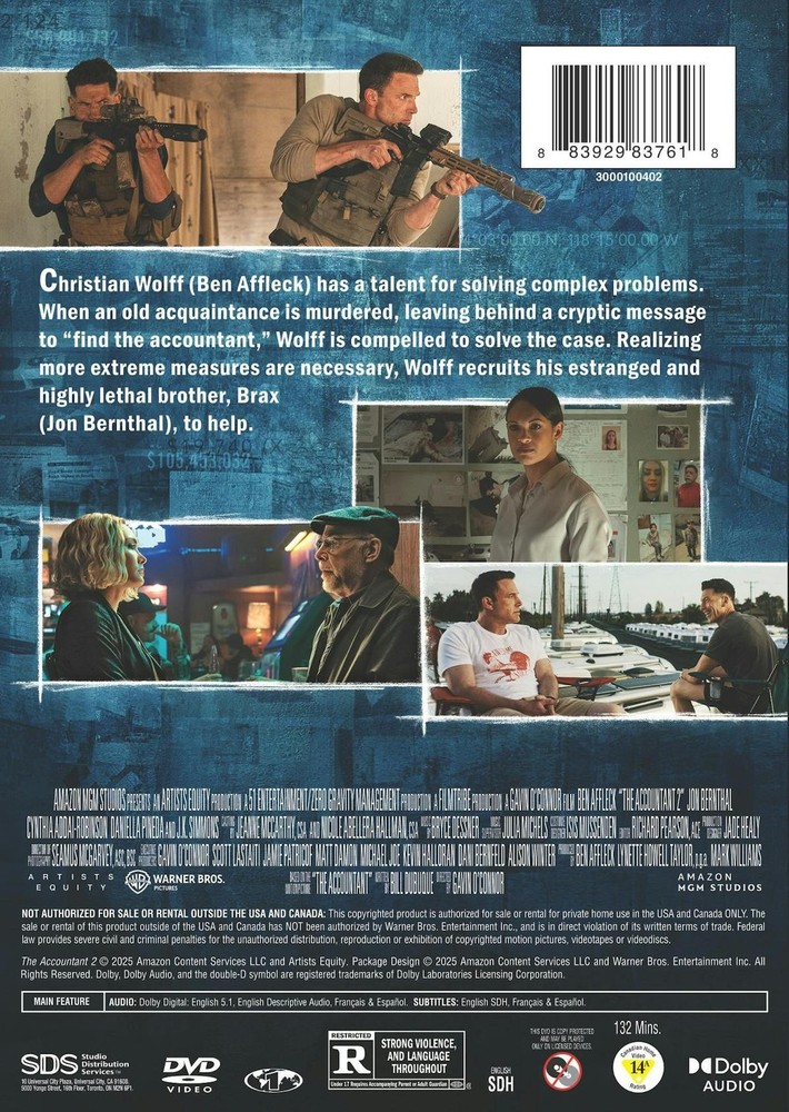 The Accountant 2 DVD NEW