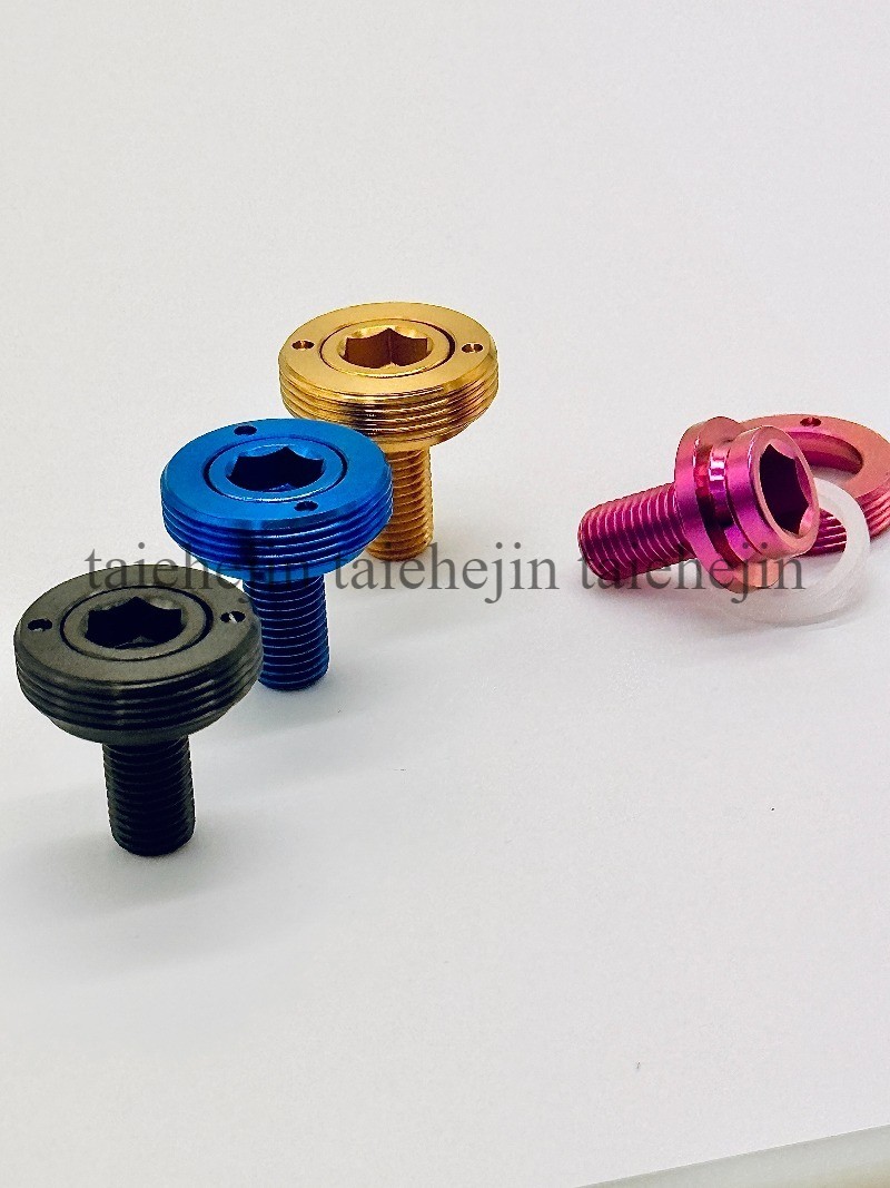 M8x15mm Bike Crank Titanium Bolts Screws Square Taper Bottom Bracket Ti Bolt Cap