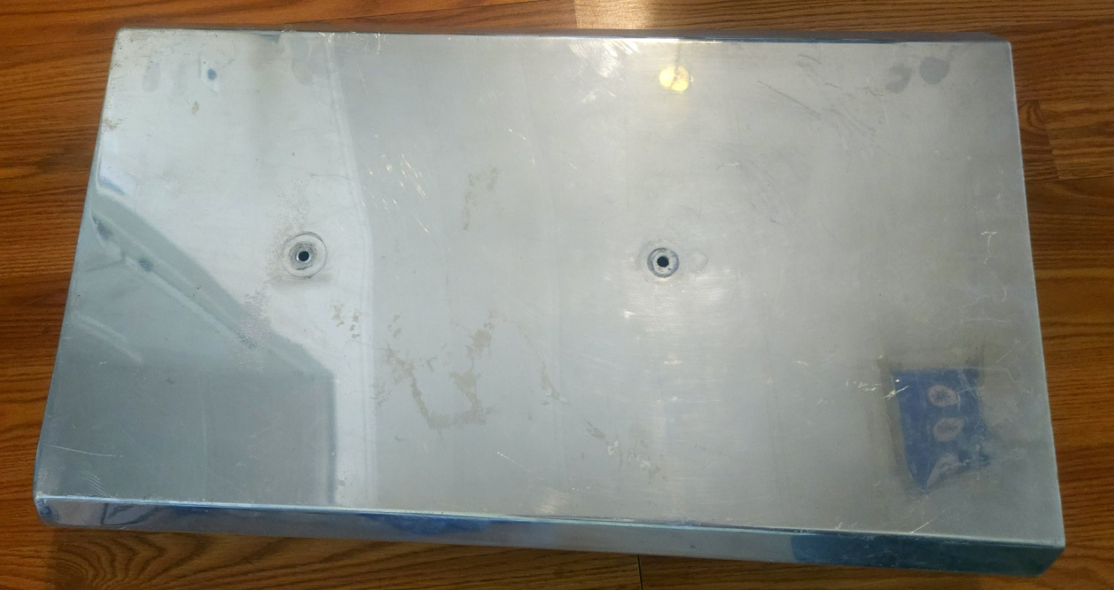 Vintage Polished Aluminum Dual Carb Drag Race Scoop Boat Hot Rod Holley 4150 NR!