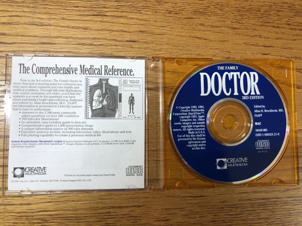 The Family Doctor 3rd Edition CD / ROM / Macintosh Computer Software