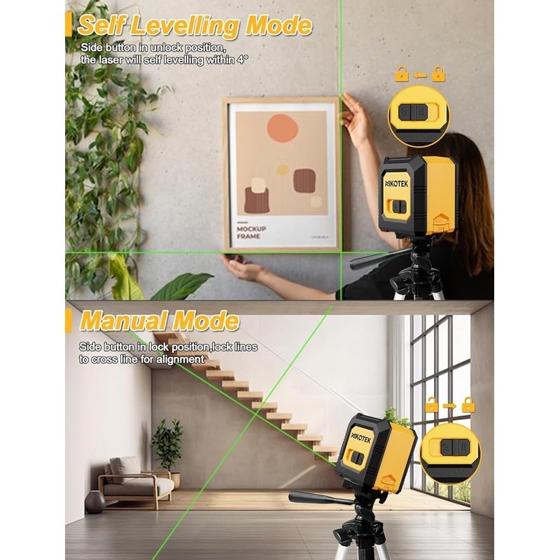 Green Laser Level 100FT Self-Leveling Compact Portable W/ Tripod DIY Projects US