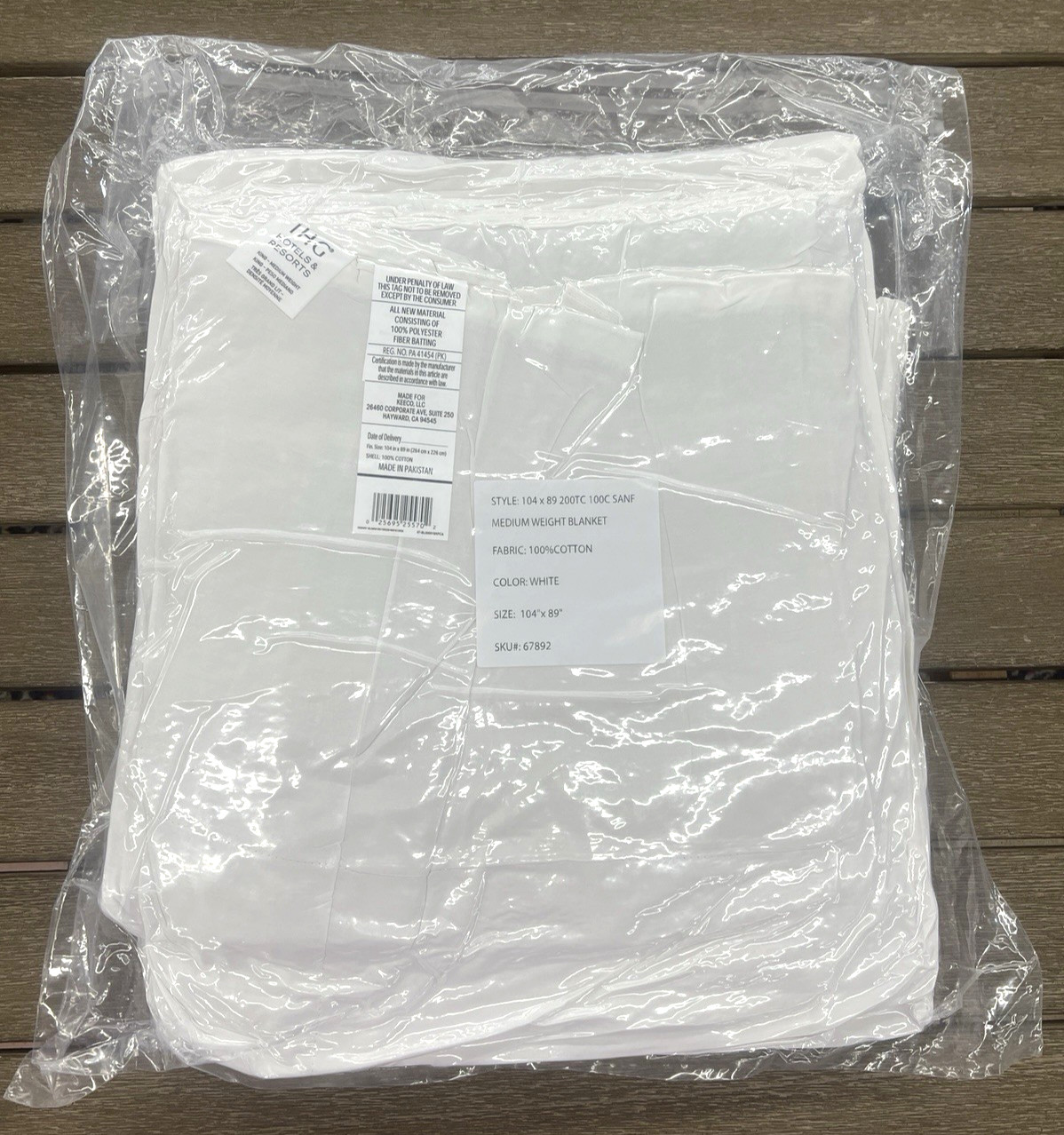 IHG Bedding Collection KING SIZE Duvet Insert MEDIUM Weight Down Alternative