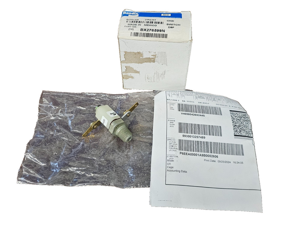 Bendix Pressure Switch BX276599N Indicator Navistar 30 PSI Military Surplus