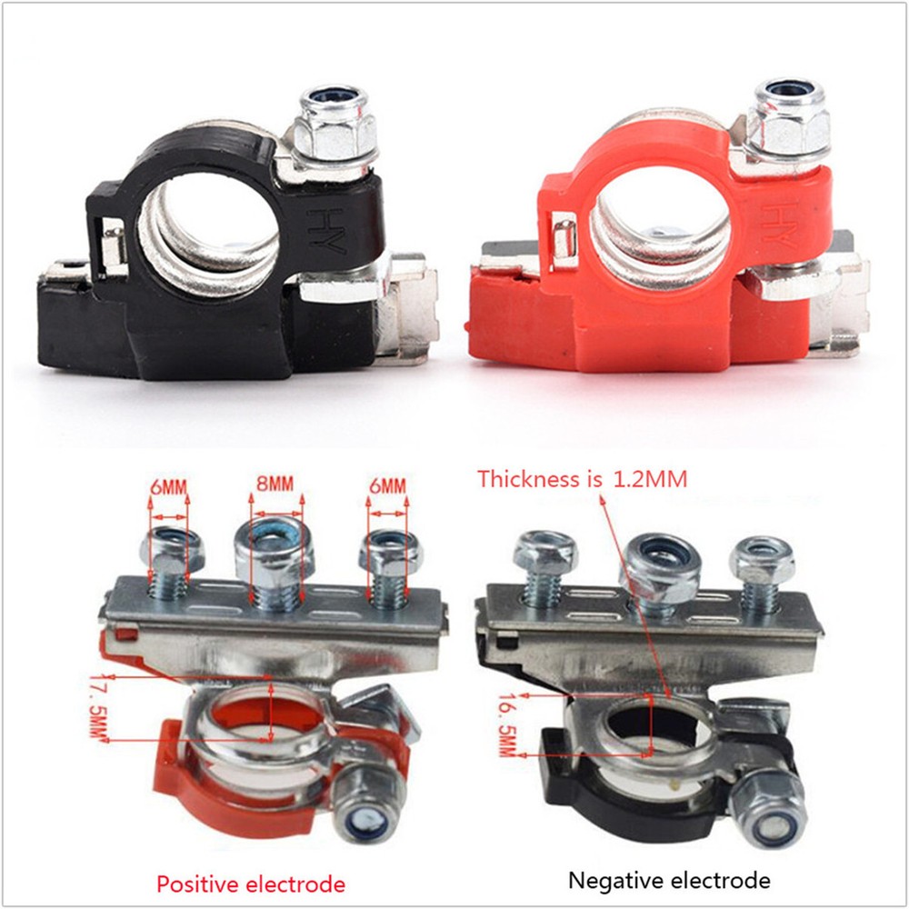 Car Battery Terminal Connectors Quick Release Disconnect Positive Negative 2PCS