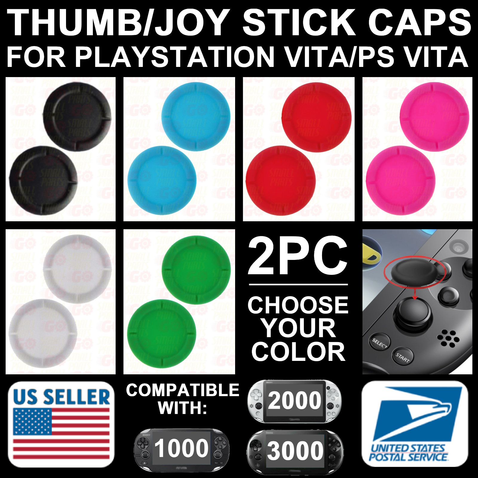 Analog Stick Thumb Silicone Cap Cover Joystick Grip For PS Vita PSV 1000 2000