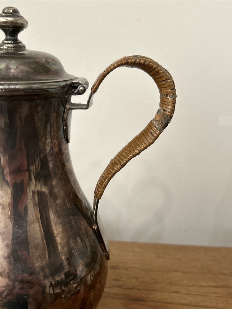 Engraved Vintage Silverware Plate Pitcher Jug Silver Plated