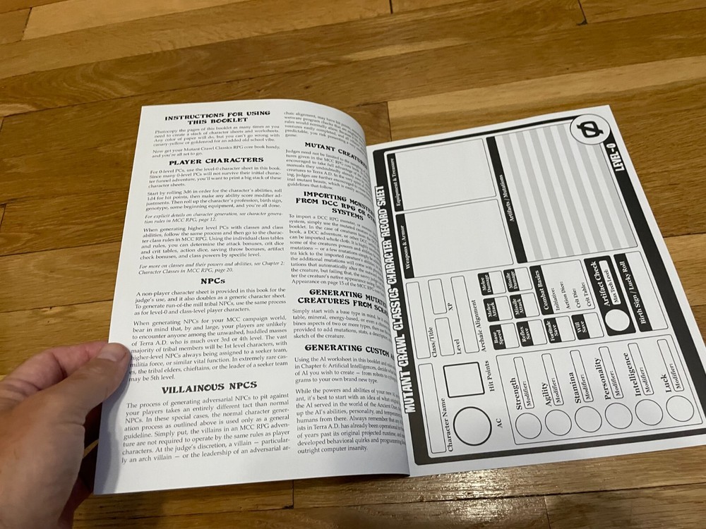 Mutant Crawl Classic Character & Creature Codex MCC Goodman Games