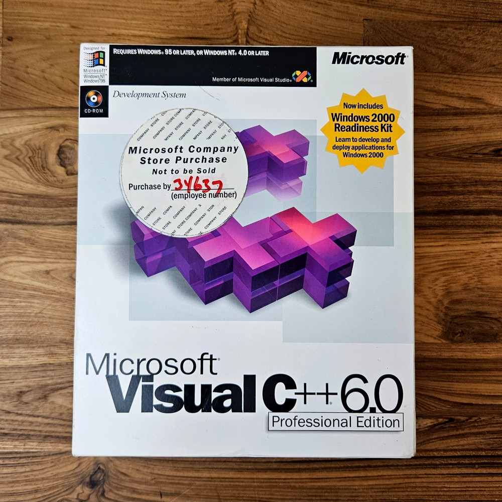 Microsoft Visual C++ 6.0 Professional Edition, Visual Studio, Preowned