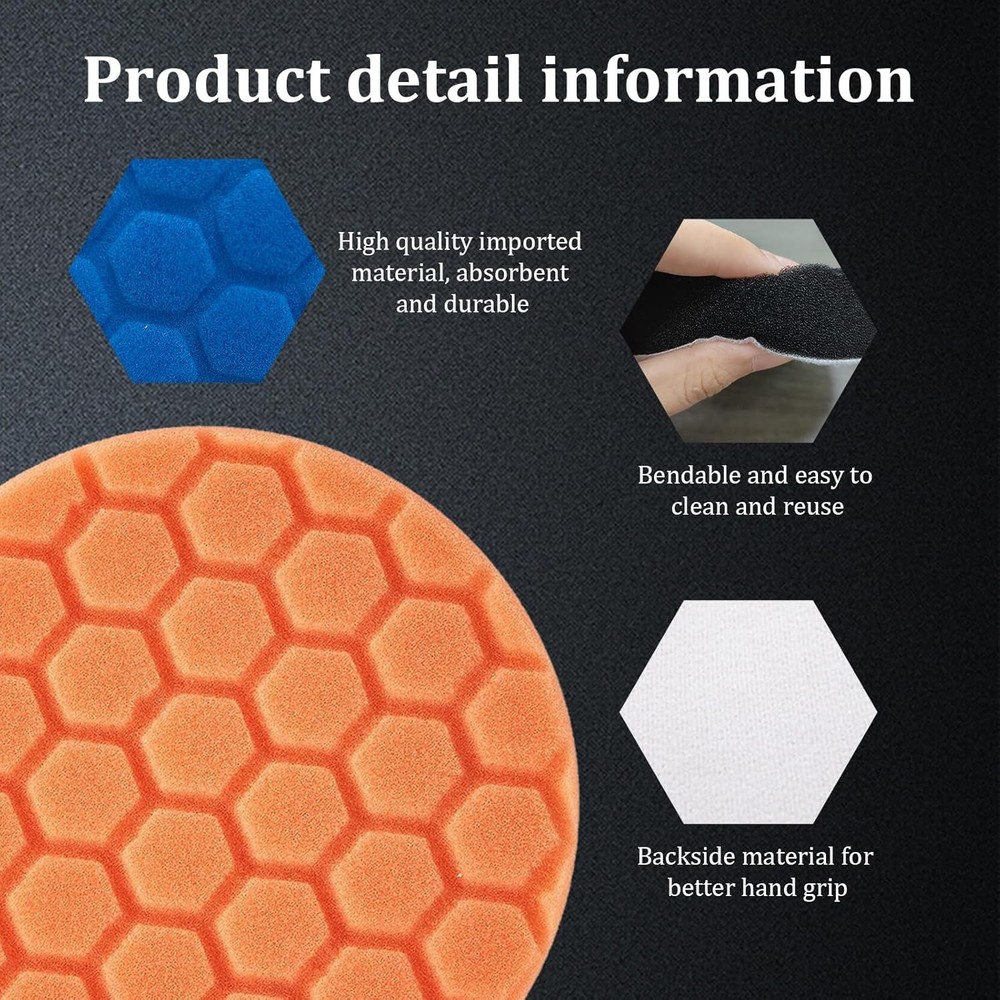 5 PCS Buffing Polishing Pads, 4 Inch Backing Plate Compound Buffing 4 Inch