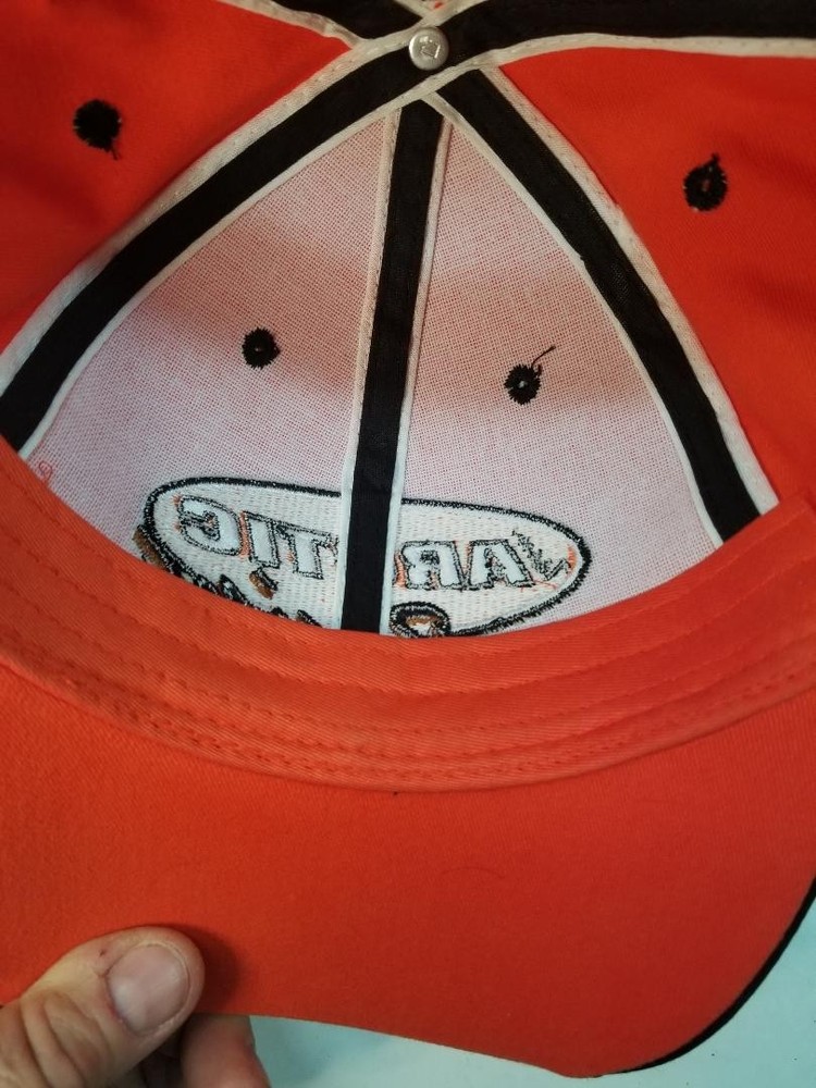 Arctic Cat Racing Orange Baseball Hat Cap Adjustable Embroidered EXCELLENT