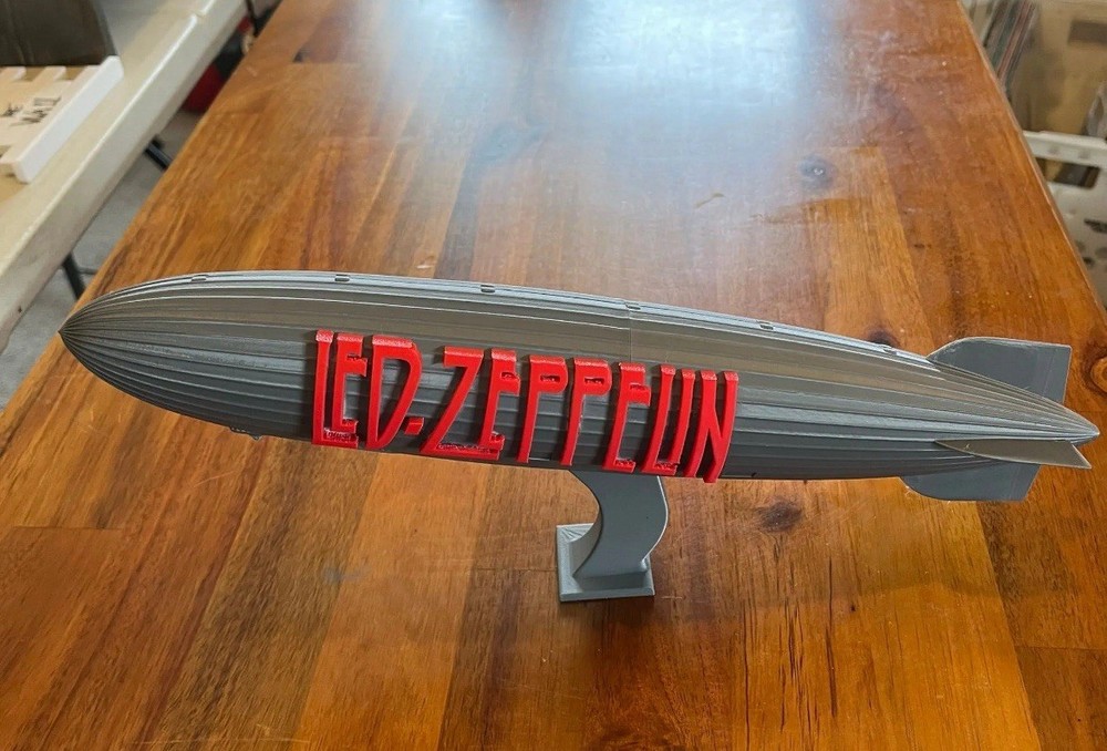 Led Zeppelin 3D Printed Large Blimp 12" Long