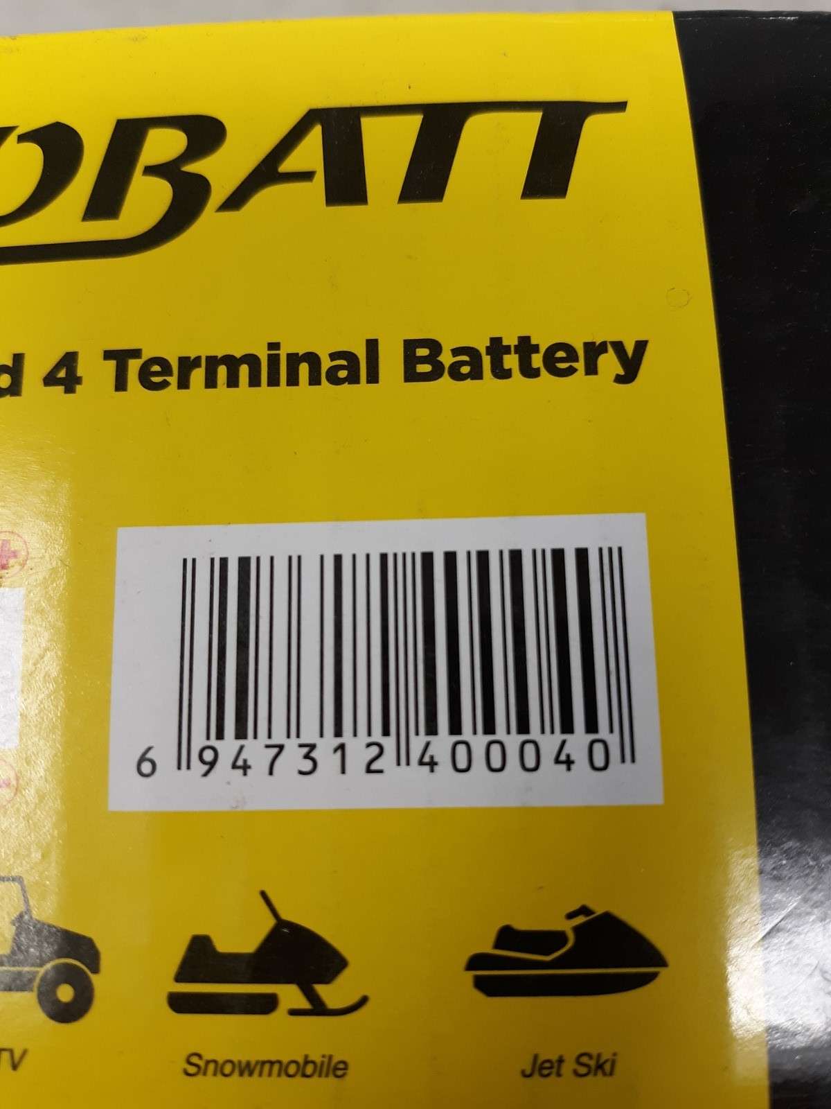 MOTOBATT MBTX12U AGM QuadFlex 4 Terminal Powersports Battery