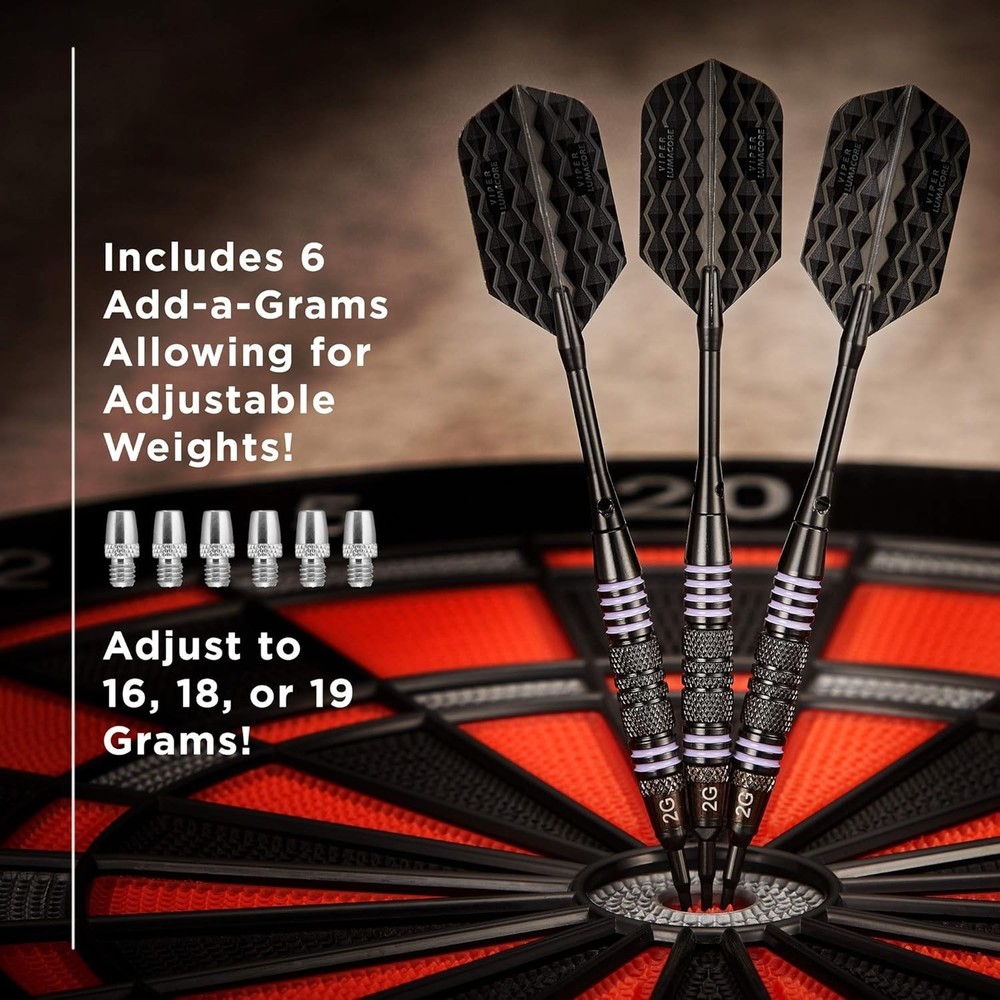 Bobcat Adjustable Weight Soft Tip Darts with Storage/Travel Case