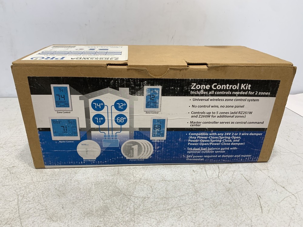 Pro1 Z2K955WDA Universal Two Zone Thermostat Control Kit
