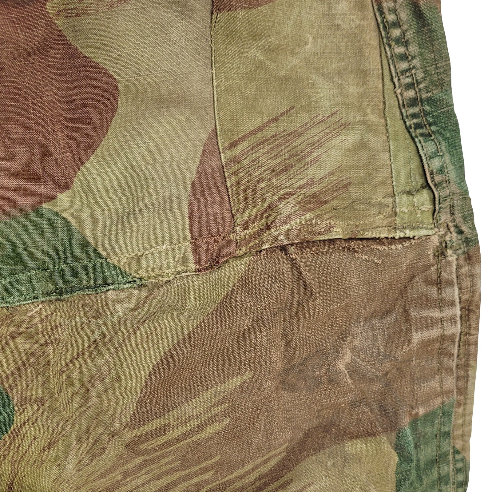 Army Trouser Original Belgian Vintage Surplus WWII Combat Pants Brushstroke Camo