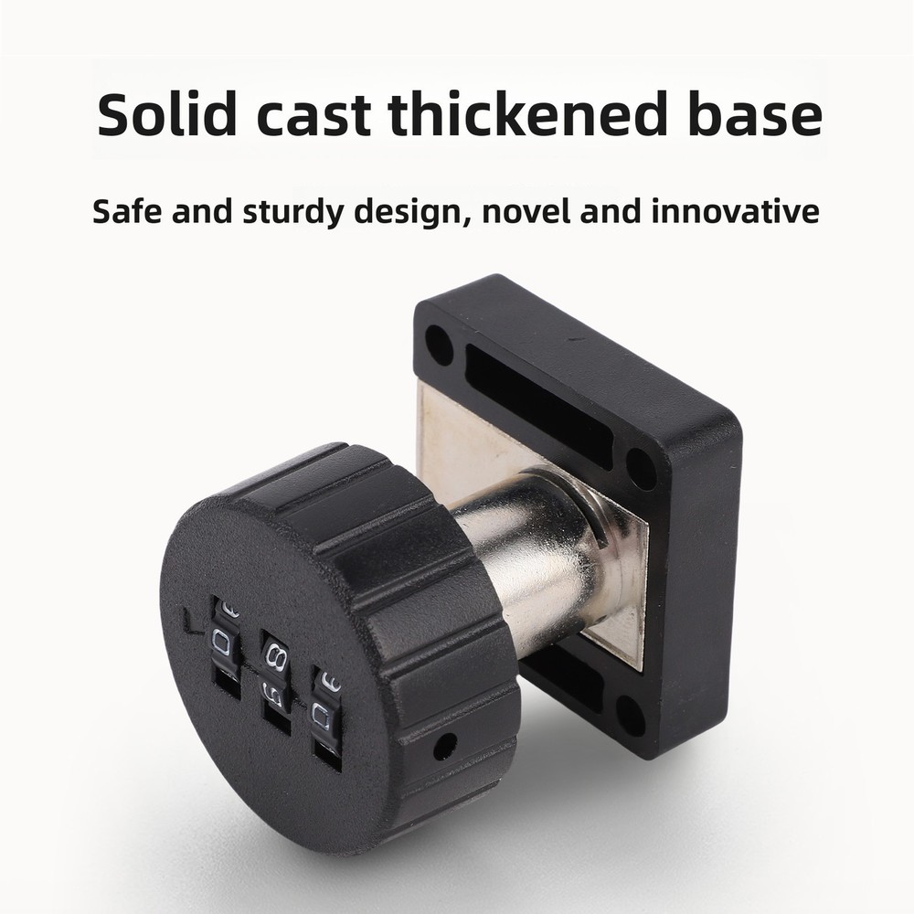 Combination Cabinet Cam Lock 3 Digits Password Coded Drawer Lock Black