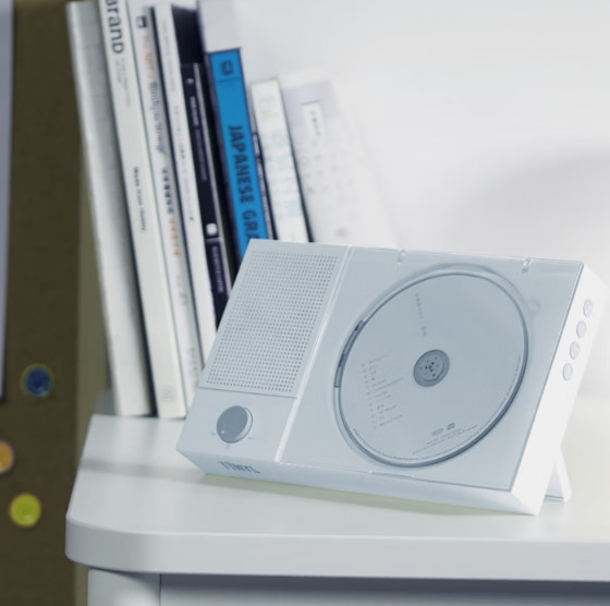 TINYL SPLIT 3-IN-1 HiFi Magnetic Retro Split CD Player Bluetooth White